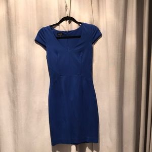 Bebe Blue Cap Sleeve Dress